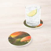 Het plaatsen van de Zon van de Autumn. Zandsteen Onderzetter (Zijkant)