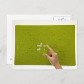 Het plaatsen van een raadselstuk briefkaart (Voorkant / Achterkant)