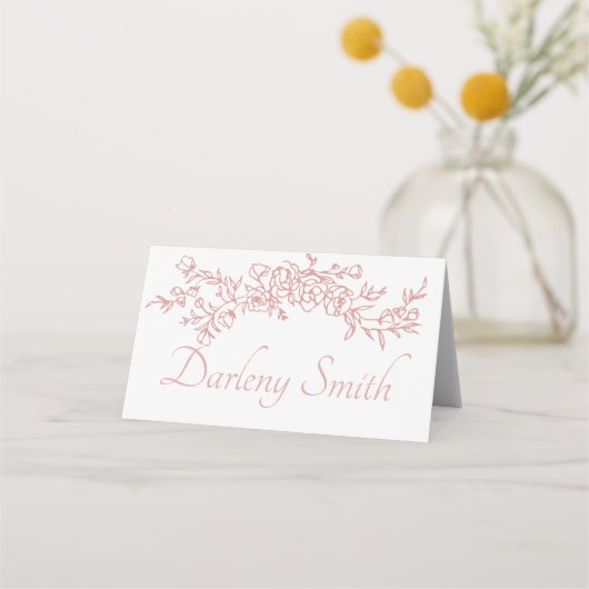 Het plaatsen van Kaart eenvoudige minimalist Plaatskaartje (Voorkant)