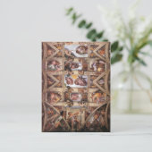 Het Plafond van de Kapel van Sistine Briefkaart (Staand voorkant)