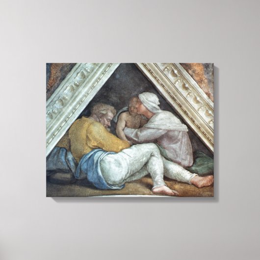 Het Plafond van Sistine Chapel: De voorouders van Canvas Afdruk (Voorkant)