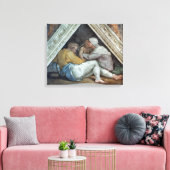 Het Plafond van Sistine Chapel: De voorouders van Canvas Afdruk (Insitu (Woonkamer))