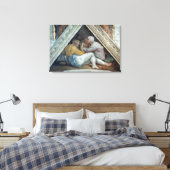 Het Plafond van Sistine Chapel: De voorouders van  Canvas Afdruk (Insitu (Slaapkamer))