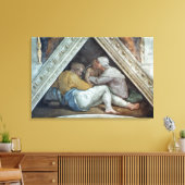 Het Plafond van Sistine Chapel: De voorouders van  Canvas Afdruk (Insitu (Woonkamer))