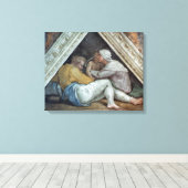 Het Plafond van Sistine Chapel: De voorouders van Canvas Afdruk (Insitu (Houten vloer))