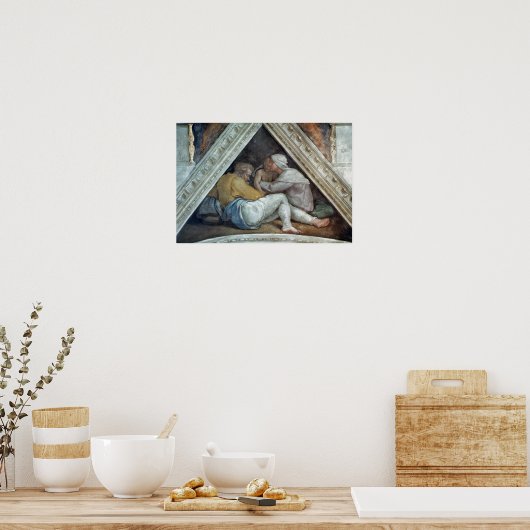 Het Plafond van Sistine Chapel: De voorouders van  Poster (Keuken)