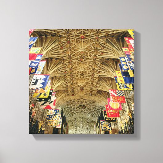 Het plafond van St. George's Chapel, Windsor Canvas Afdruk (Voorkant)