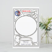 Het plakken op het symbool van doorzettingsvermoge (Staand voorkant)