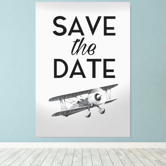 Het  plan Datum opslaan Canvas Afdruk (Insitu (Houten vloer))