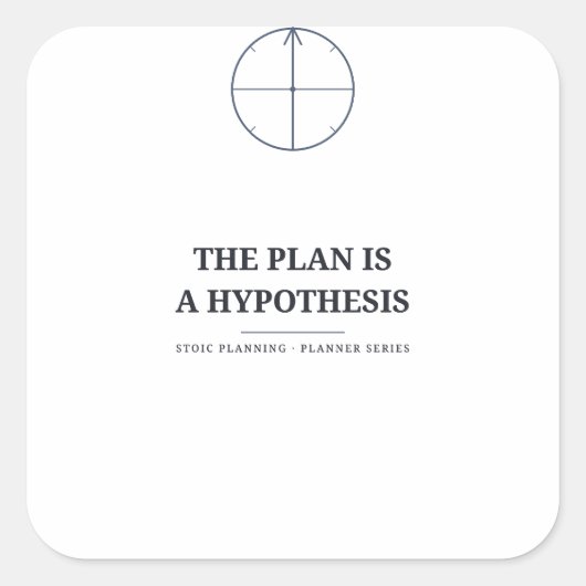 Het Plan Is Een Hypothese — Planner Sticker (Voorkant)
