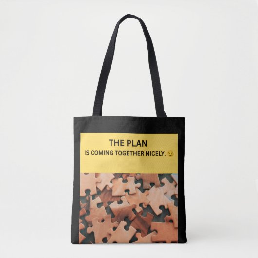 HET PLAN LOOPT UIT DE HANDEN. 😏 TOTE BAG (Voorkant)