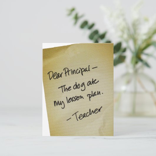 Het Plan van de les Briefkaart (Staand voorkant)