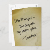 Het Plan van de les Briefkaart (Voorkant / Achterkant)