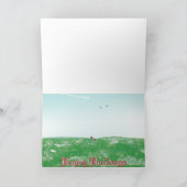 Het Plan van de Vlucht van de kerstman Feestdagen Kaart (Binnen)