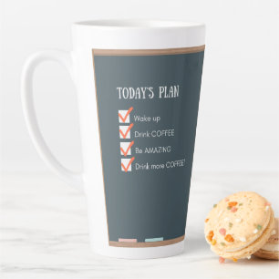 Het plan van vandaag - Funny Mug Latte Mok