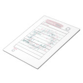 Het Plan van vandaag Pastel Roze en Groene Bloemen Notitieblok (Schuin)