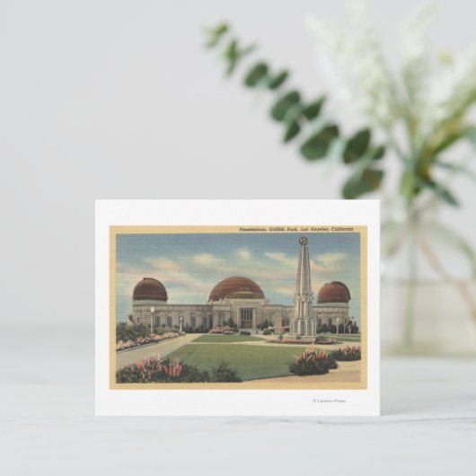 Het Planetarium in Griffith Park Briefkaart (Staand voorkant)