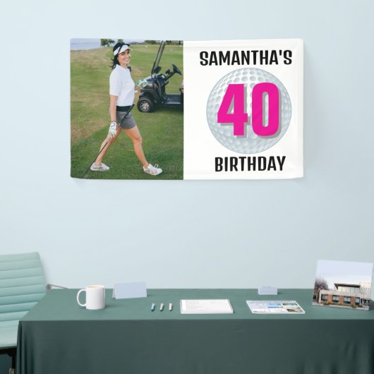 Het plannen van een LADY Golf Birthday Bash! Spandoek (Beurs)
