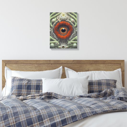 Het Plant Eyeball Canvas Afdruk (Insitu (Slaapkamer))