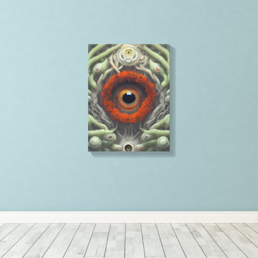 Het Plant Eyeball Canvas Afdruk (Insitu (Houten vloer))