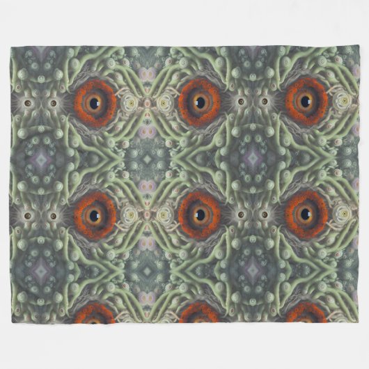 Het Plant Eyeball Fleece Deken (Voorkant (Horizontaal))