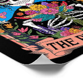 Het Plant Lady Funny Mystic Skeleton Tarot Kaarten Poster (Hoek)