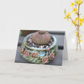 Het Plant Notecard van het honkbal door Succulent Kaart (Gele Bloem)