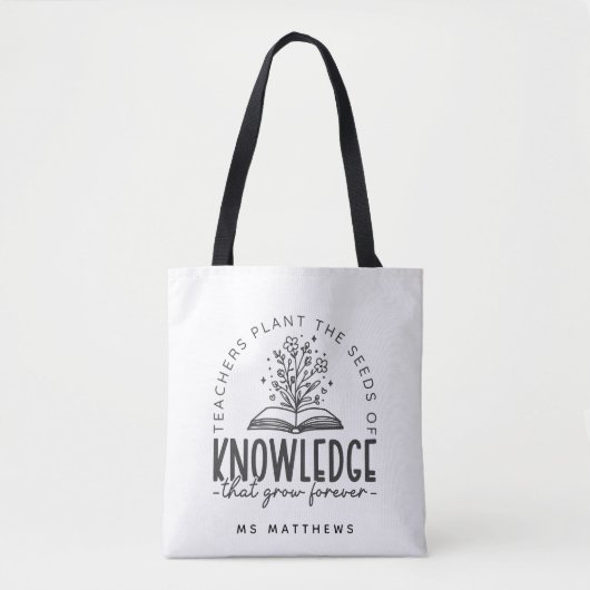 Het Plant van de leraar het kenniszaad Tote Bag (Voorkant)