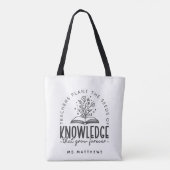 Het Plant van de leraar het kenniszaad Tote Bag (Achterkant)