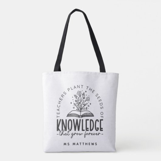 Het Plant van de leraar het kenniszaad Tote Bag (Achterkant)