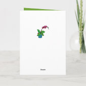 Het Plant van de Orchidee van de waterverf in Bedankkaart (Achterkant)