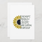 Het Plant van docenten zaaigoed dat voor altijd gr Feestdagenkaart (Voorkant / Achterkant)