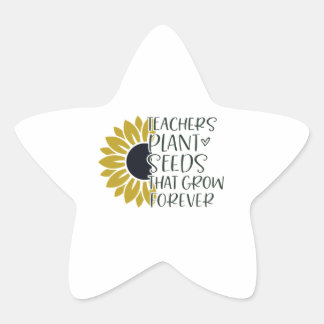 Het Plant van docenten zaaigoed dat voor altijd gr Ster Sticker