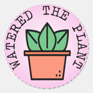 Het Plant water geven (Adulting Merit Badge) Ronde Sticker