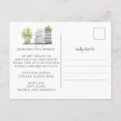 Het planten van Nieuwe Roots Nieuw Adres Bewegend Aankondigingskaart (Achterkant)