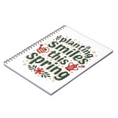 Het planten van Smiles Boer Schattige Spring Boerd Notitieboek (Linkerzijde)