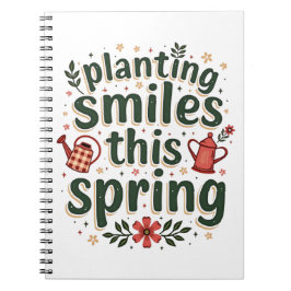 Het planten van Smiles Boer Schattige Spring Boerd Notitieboek