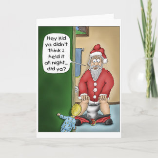 Het Plassen van de kerstman Feestdagen Kaart