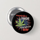 Het Plastiek van de hennep Ronde Button 5,7 Cm (Voorkant /achterkant)
