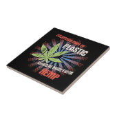 Het Plastiek van de hennep Tegeltje (Zijkant)