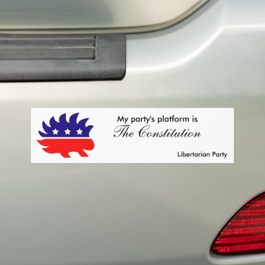 Het platform van mijn partij bumpersticker (Op auto)