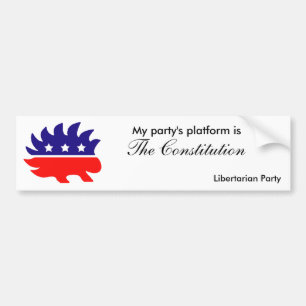 Het platform van mijn partij bumpersticker