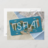 HET PLATTE BRIEFKAART | AzimuthalEquidistant.org (Voorkant / Achterkant)