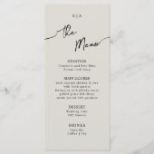 Het platte menu voor Boho Wedding. (Voorkant)