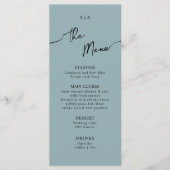 Het platte menu voor Boho Wedding. (Voorkant)