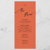 Het platte menu voor Boho Wedding. (Voorkant)