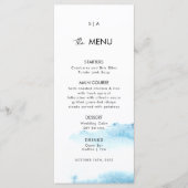 Het platte menu voor een moderne bruiloft. (Voorkant)