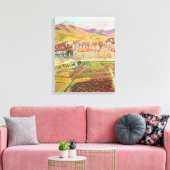 Het platteland canvas afdruk (Insitu (Woonkamer))