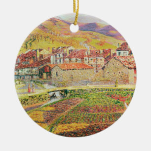 Het platteland keramisch ornament