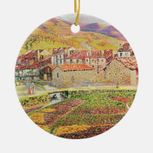 Het platteland keramisch ornament (Voorkant)